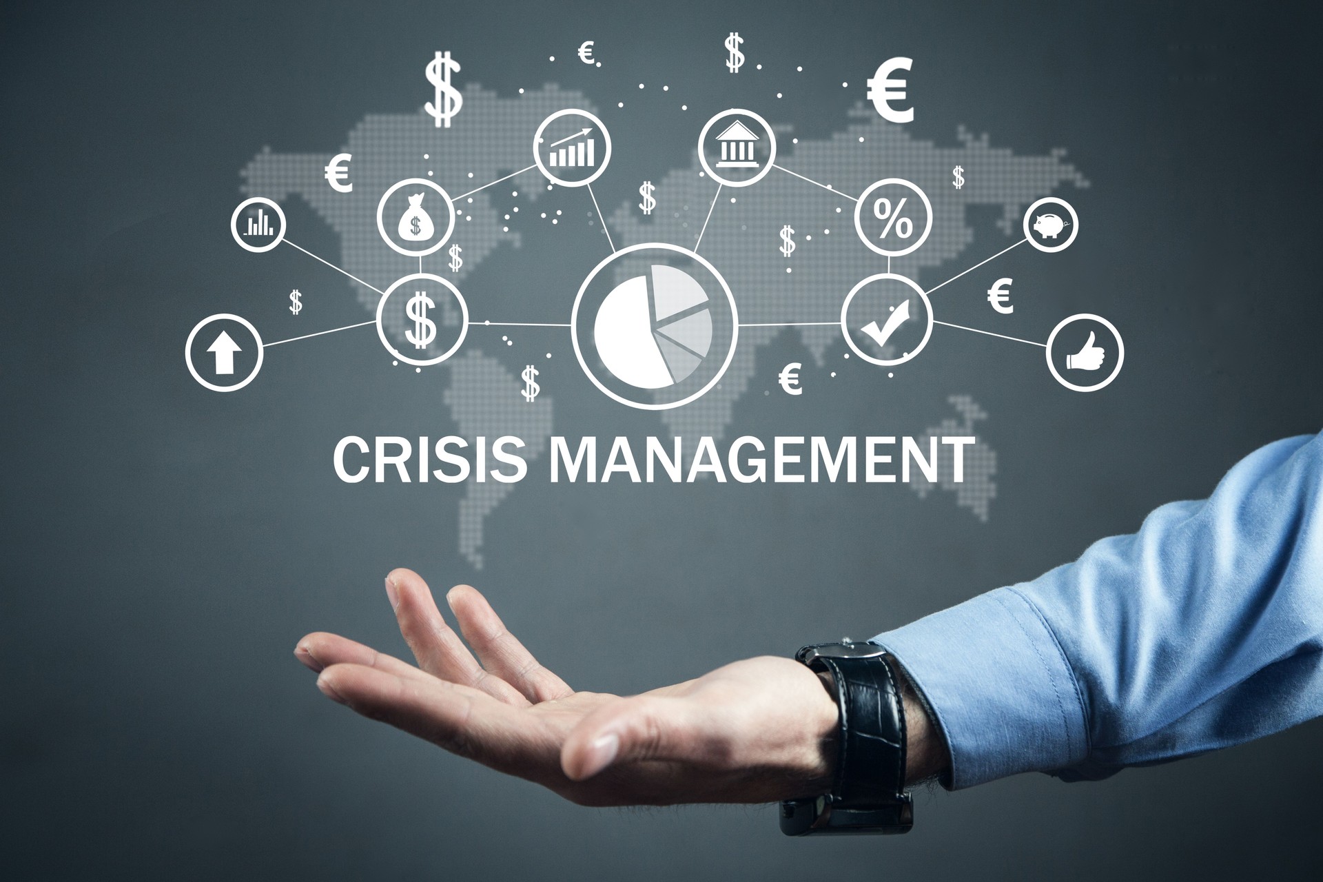 Concept of Crisis Management. Business. Finance