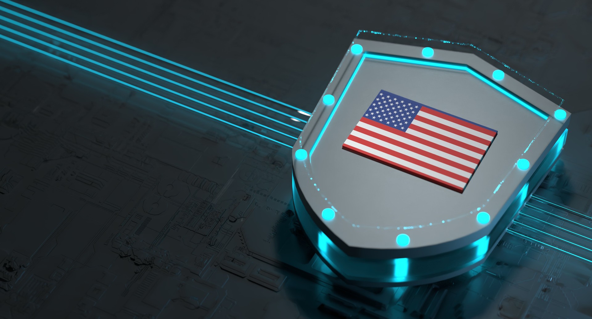 United States Cyber Security Ransomware Email Phishing Encrypted Technology, Digital Information Protected Secured